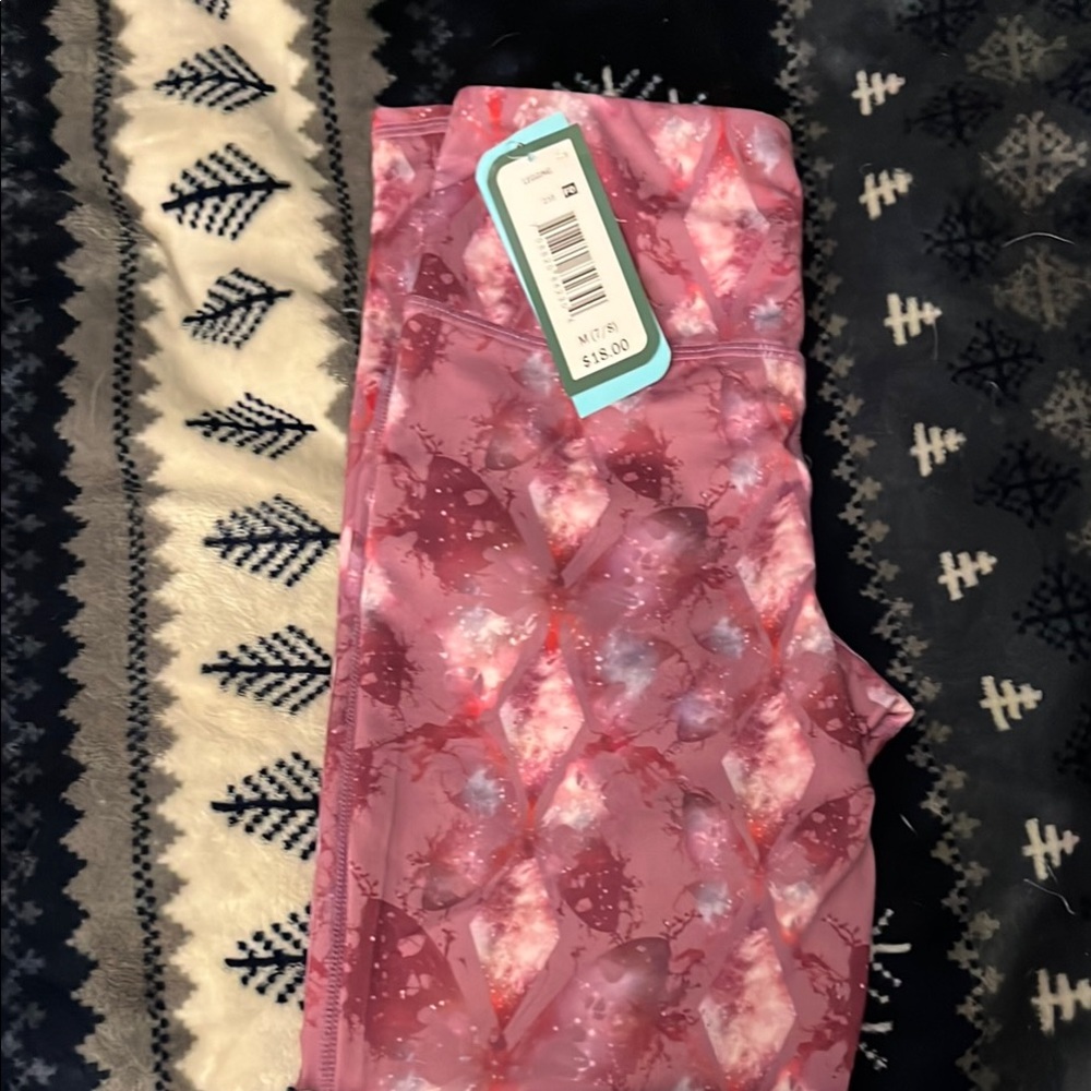 Girls Pink and Purple Patterned Leggings
